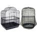Bonaweite Mesh Bird Seed Catcher, Birds Cage Net Cover, Soft Nylon Skirt with Adjustable Drawstring Small Black