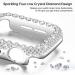 Bling Bumper Case Compatible with Apple Watch Series 6 5 4 Se 44mm Diamond Protective Face Cover for Women Hard PC Frame Protector for iWatch 44mm Silver Silver 44mm - Buy Online on GoSupps.com