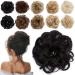 Tess hair part dutt black hair tie with hair wavy Small hair knot updos cheap hair extension extensions for women 30g 30 g black black