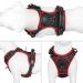 Phoepet Reflective Adjustable Dog Harness - Training Handle 2 Metal Leash Hooks 3 Snap Buckles 4 Slide Snaps - Black Medium Vest - Buy Online on GoSupps.com