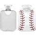 Naanle 2L Transparent Hot Water Bottle for Pain Relief | Softball Baseball Design | Bed & Feet Warmer | Heat & Cold Therapy - Buy Online on GoSupps.com