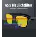 BloomoAK 99% Blue Light Blocking Gaming Glasses - Anti-Fatigue Yellow Tint Matte Black Rectangular Design for Screens & TV - Buy Online on GoSupps.com