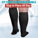 KEKING Extra Wide Calf Compression Socks 20-30 mmHg for Men & Women - Plus Size Open Toe Knee High Support Hose for Varicose Veins & Pain Relief - Black 5XL - Buy Online on GoSupps.com