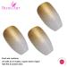 Bling Art False Nails - Gold Gel Ombre Ballerina Coffin | 24 Long Artificial Nails with Glue for International Shipping - Buy Online on GoSupps.com