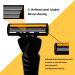 3-Blade Razor - Plastic Anti-slip Manual Refill Cartridges for Men & Women | Reusable Face Cleansing Tool - Black - Buy Online on GoSupps.com