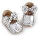 RVROVIC Baby Girl Sparkly Princess Moccasins | Soft Sole Prewalker Girls Shoes 6-12 Months - Silver - Buy Online on GoSupps.com