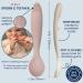 TotAha Silicone Baby Spoons Set for Self Feeding | Soft-Tip Utensils for 4-6-12 Months | Baby Led Weaning and Toddler Training Spoons | 2 Pack in Blush and Shifting Sand - Buy Online on GoSupps.com