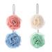 Tobyan 4-Pack Soft Mesh Poufs Bath Loofah Rose Flower Shape Mesh Puff Exfoliating Shower Sponge Scrubber Ball-4 Colors Suitable for All Family (Single Color)