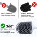 3 Pack Toilet Brush and Holder Set with Silicone Bristles - Gray Bathroom Accessories - Buy Online on GoSupps.com