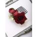 Kercisbeauty Red Rose Burgundy Hair Comb - Bridal Vintage Headpiece for Women & Girls - Buy Online on GoSupps.com