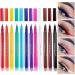 Beliky Girl 12 Colors Eyeliner Set Multicolor Waterproof Quick Dry Makeup Long Lasting Eyeliner Eyes Cosmetics Pen Colorful Matte Liquid Eyeliner Pencil
