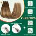 Easyouth Clip-In Hair Extensions - Real Remy Balayage 22-inch Medium Brown & Honey Blonde Mix | 5PCs 70g - Buy Online on GoSupps.com