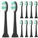 Everystep Replacement Toothbrush Heads 10 Pack for AquaSonic Electric Toothbrush - Black Series, Vibe Series, Duo Series pro - Black - Buy Online on GoSupps.com