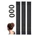 Black Magic Bun Makers 3 Pcs OCHILIMA Professional Hair Bun Maker-Donut Hair- Perfect Hair Bun Maker-Ballet Bun Maker-Easy Bun Hair Tool-Kids Ballerina Bun-Shaper Bun Hair Tool Easy Bun Snap and Roll
