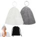 Mhduyeg Saunahut 2 pieces (gray & white) Sauna hat sauna hat sauna hats for women and men sauna accessories sauna set felt hat sauna sauna haunt sauna hewing for shower and sauna (with storage bag)