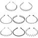 WILLBOND 8 Pieces Metal Headbands Unisex Hair Bands Black Wavy Spring Headband Non-Slip Metal Hair Hoop for Women Men Sports Hair Accessories