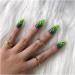 Nail art patches beautiful and fashionable nail patches finger decorations cosmetics and decorative supplies green flame almond nails simple and fashionable European and American finished fake n R788 Green Flame - Buy Online on GoSupps.com