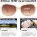 JM Classic Bifocal Reading Sunglasses for Women - Vintage UV Protection Outdoor Glasses - Beige 1.0x - Buy Online on GoSupps.com