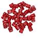 120 Pieces Aluminum Dreadlocks Beads Metal Cuffs Hair Braid Rings Decoration Hair Jewelry (Red)