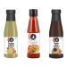 Ching s Set of 3 Sauces - Green Chilli Sauce 190g / Dark Soy Sauce 200g / Red Chilli Sauce 190g - Made from The Finely Selected Ingredients