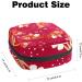 Red Japanese Women's Period Storage Bag | Menstrual Cup & Tampon Organizer | Stylish & Portable for Teen Girls - Buy Online on GoSupps.com