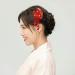 Japanese Style Cloth Hairpin Tassel Fans Shape Barrette with Bells Kimono Flower Headdress Traditional Clothes Cosplay Hair Decoration Accessory for Women Red - Buy Online on GoSupps.com