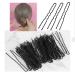 U Shaped Hair Pins 100pcs 2.4 Hairpins for Buns Bobby Pins for Adults Kids Hair Clips for Updo HairstylesHairdressing Salon Hair Styling Accessories  Black 6cm
