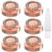 6 Pcs Women Facial Hair Remover Replacement Heads Rose Gold-Plated Blade Head Suit for First Gen Finishing Hair Remover Soft Touch Women Lip Chin and Cheeks Cleaning with 1 Pcs Cleaning Brush