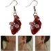 Feylie Gothic Punk Heart Dangling Earrings | Unique Asymmetrical Ear Cuffs for Halloween Party - Buy Online on GoSupps.com