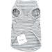 Zweitea Striped Dog Shirt for Small Dogs & Cats - Soft Cotton Summer Tank Top - Gray - Size M - Buy Online on GoSupps.com