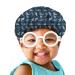 Babrukda Kids Satin Lined Sleep Cap  Frizzy Curly Long Hair Beanie Adjustable Bonnet Slouchy Night Cap Hair Protection Hair Care Hat Cool Shark Print Headwear for Boys Toddler Children Baby