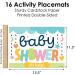 Colorful Baby Shower Coloring Sheets - Set of 16 | Gender Neutral Party Activity Placemats - Buy Online on GoSupps.com