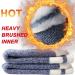 Three Street Winter Warm Thermal Socks - Unisex Fur Lined Insulated Heated Socks | Light Navy White | Size B Medium - Buy Online on GoSupps.com