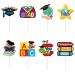 2023 Kindergarten Graduation Cupcake Toppers with Bamboo Sticks - Colorful and Clear Print Cake Decoration Picks for Party Multicolor