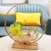 Kitchen Countertop Fruit Rack Fruit Basket Crystal Glass Elegant Fruit Basket with Alloy Holder Fruit Dessert Snacks Bowl Serving Bowl for Counter Fruit Trays for Party Onecolor - Buy Online on GoSupps.com