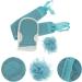 Housoutil Bath Towel Loofah Set - 3-Piece Back Scrubbing Strap & Bath Mitt - Mesh Ball & Gloves for Women & Men - Blue Green 60x9cm - Buy Online on GoSupps.com