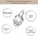 Scalp Massager Comb & Minoxidil Applicator Bottle - Hair Growth & Thinning Hair Treatment (White) | International Shipping Available - Buy Online on GoSupps.com