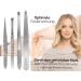 Professional Eyebrow Tweezers Set - Slanted Pointed & Straight Tweezers with Case | Best for Precision Grooming & Hair Removal - Buy Online on GoSupps.com