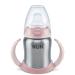 NUK Learner Cup Drinking Bottle 6-18 Months Stainless Steel Leak-Proof Anti-Colic BPA-Free 125 ml Pink Pink Stainless Steel