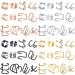 OIIKI 48Pcs Hair Braids Cuffs  4 Colors Hair Jewelry for Braids  Metal Non-Piercing Ear Clips Hair Rings Hair Styling Accessories for Dreadlock Punk Hair Decor