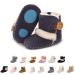 EDOTON Baby Warm Booties with Button Design Soft Bottom Non-slip Sole Toddler Snow Boots Winter Warm Shoes 0-6 Months A Navy