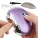 Electric Fingernail Cutter | Electric Automatic Nail Clipper | Rechargeable Cutter and File Nail Clipper LCD Digital Display Clipper with Light & 3 Speeds for Children Kids Adult Purple