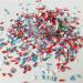 2oz Pack 3D American Flag Red Sugar Granules Polymer Clay DIY Decoration - Nail Art, Slime Kit, Cake Dessert - RT-USFlag - Buy Online on GoSupps.com