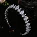 Jorsnovs Small Cubic Zirconia Crown for Women - Bridal Wedding Tiaras | CZ Queen Quinceanera & Birthday Party Hair Accessories - Silver - Buy Online on GoSupps.com