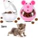 PORTOWN Cat Food Ball Dispenser - Slow Feeder Toy for Interactive Training (Pink White) - 4 Pcs - Buy Online on GoSupps.com