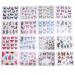 Colorful Butterfly Nail Art Stickers Self-Adhesive Tips DIY Nail Art Design Stencil Fingernail Decorations DIY Nail Art Accessories for Home Nail Salon