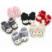 TMEOG Baby Booties Slippers | Infant Winter Boots | First Walking Shoes for Boys Girls 6-12 Months | Black Big Eyes Design - Buy Online on GoSupps.com