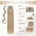 S-noilite 23 Straight Wrap Around Ponytail Clip in Hair Extension - Light Ash Brown Bleach Blonde - 23 Inch - Buy Online on GoSupps.com