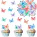 Catelves 48 pieces of edible butterflies for cake butterflies decorative cake tortendendeko butterfly edible tortendeco butterfly tortendeko decoration cake edible tortendendeco edible