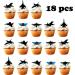 18pcs Military Airplane Cupcake Toppers Fighter Jet Party Supplies for Men Boy Air Force Party Decorations Black Blue Glitter Travel Theme Cool Plane Aircraft Cake Decor - Buy Online on GoSupps.com